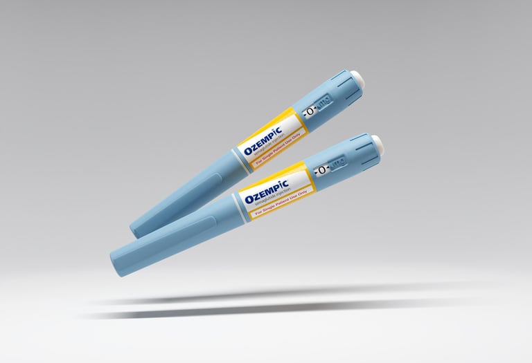 3D Image of Ozempic injection pens we did for a major pharma client
