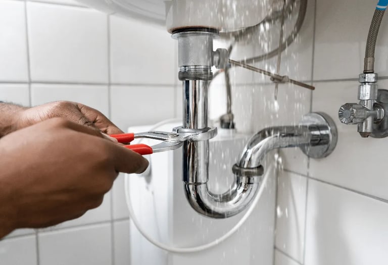 Plumber fixing a leak in Jodhpur