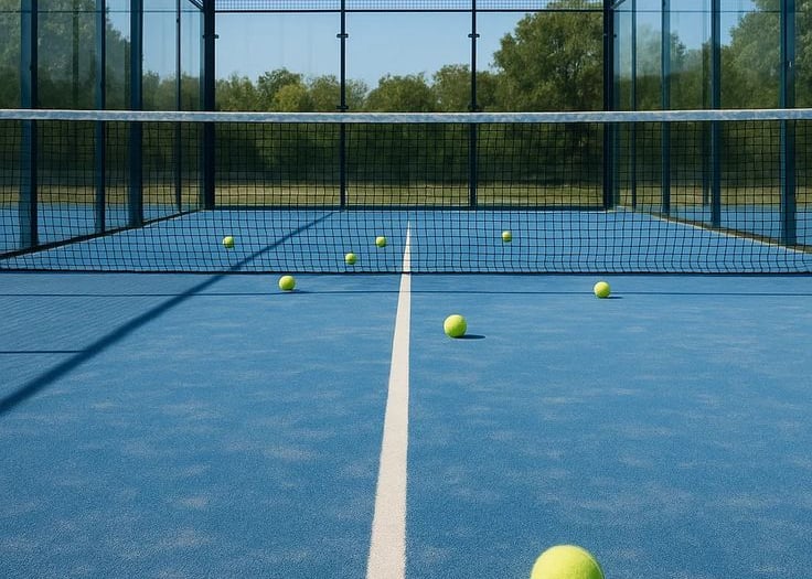 Lapangan padel memakai pasir silika