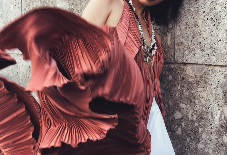 abito plissè rossana prisciantelli, pret-à-couture