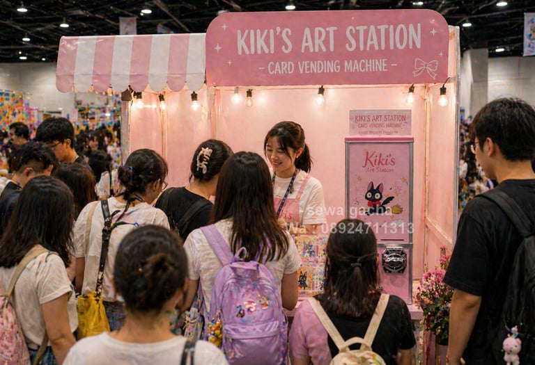 sewa pink sticker vending machine event