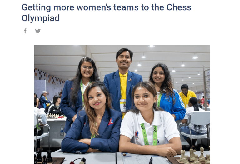 FIDE Chess. Womens's Commission. Getting more women’s teams to the Chess Olympiad
