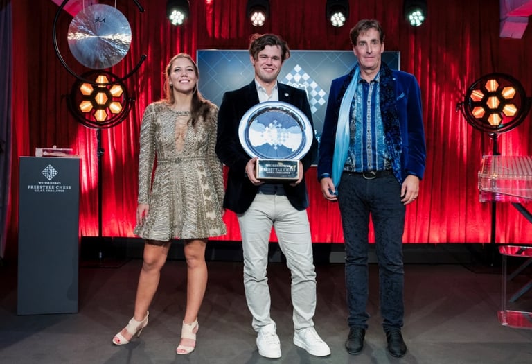 FIDE International Chess GM Magnus Carlsen wins Freestyle Chess G.O.A.T. Challenge 2024