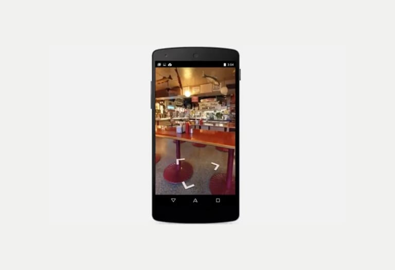 Mobile view of a 360 degree virtual tour