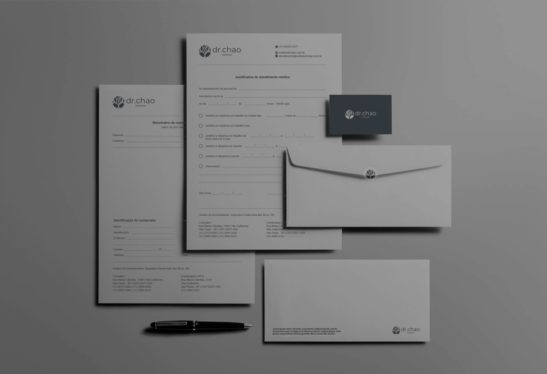Projeto Instituto Dr. Chao – Projeto de Identidade de Marca feito pelo Estúdio Criativo Voluca