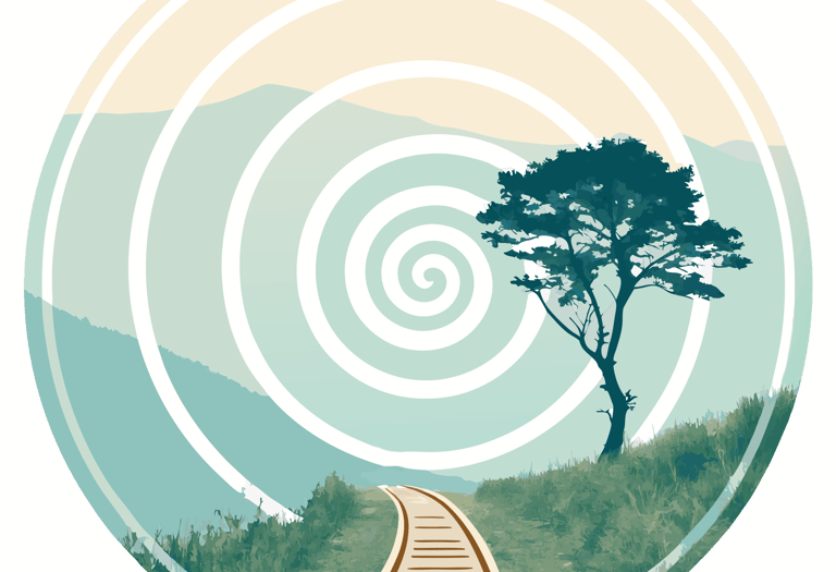 a picture of a tree in a circularel