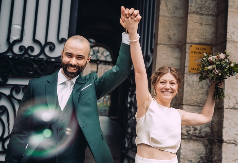 prestation photo de mariage à la mairie de Bourg-en-Bresse