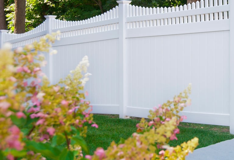 Maintenance-free PVC fencing, ideal for privacy and long-lasting durability