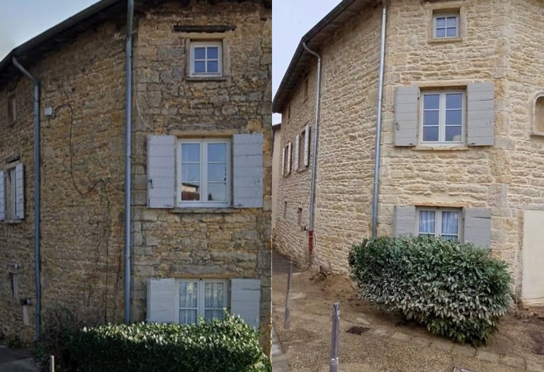 Travaux de rénovation de joint de pierre réalisés par Civan Frères Façades à Bourgoin-Jallieu"