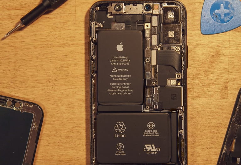 Phone Battery with tools