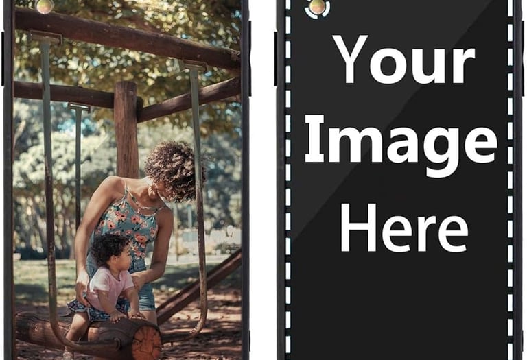 Photo on a phone case (Mother and a kid)