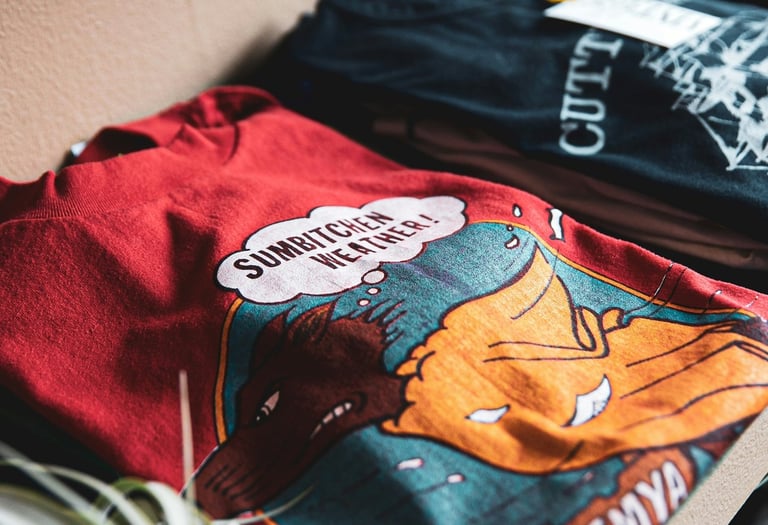 T-shirt with a werewolf print