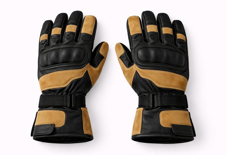 Heavy-duty leather gloves for mechanical and workshop handling tasks