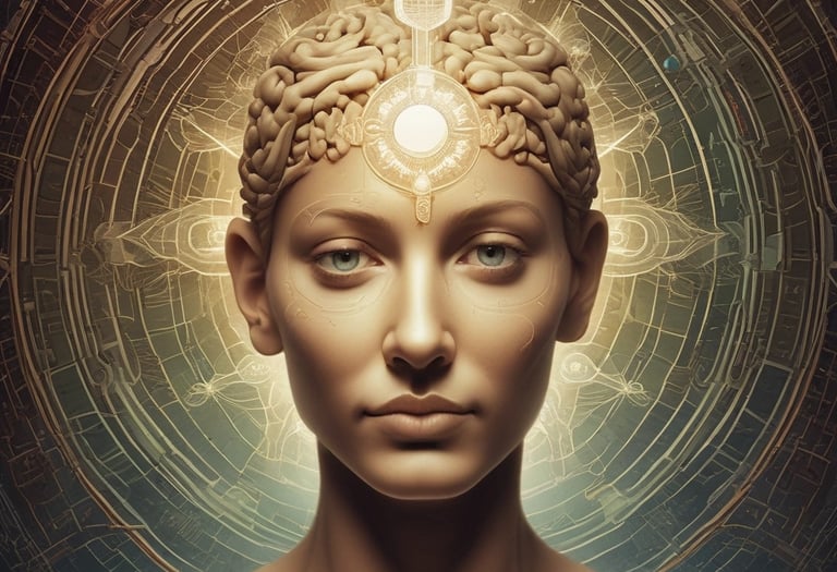 a woman integrating vast knowledge 