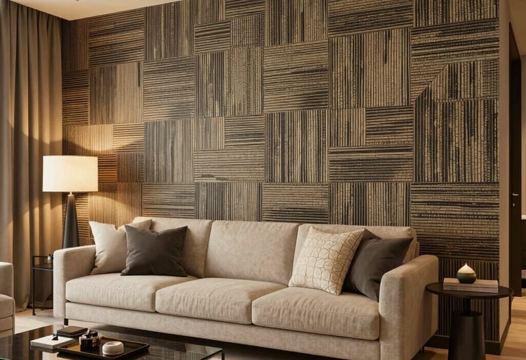 Wallpaper installation Dubai — feature wall by Mostreno