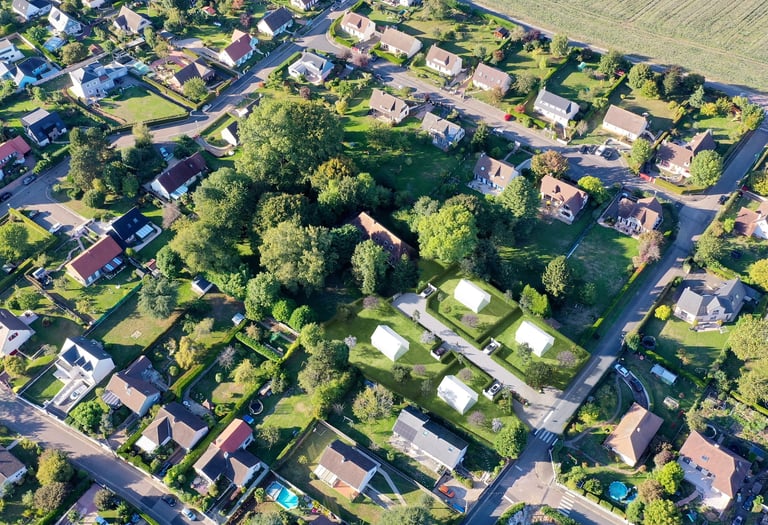 Vue aérienne du programme immobilier