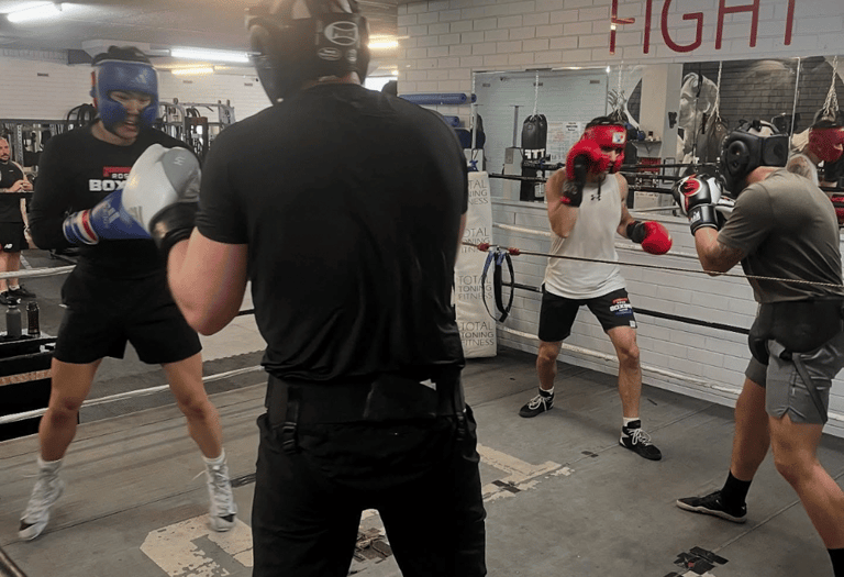 Partner work boxing drills