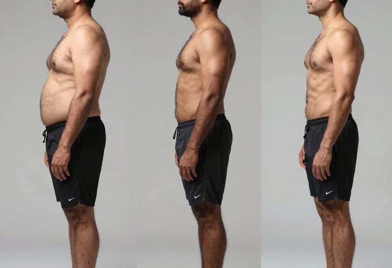 Focused man training intensely at home, embodying discipline and strength.