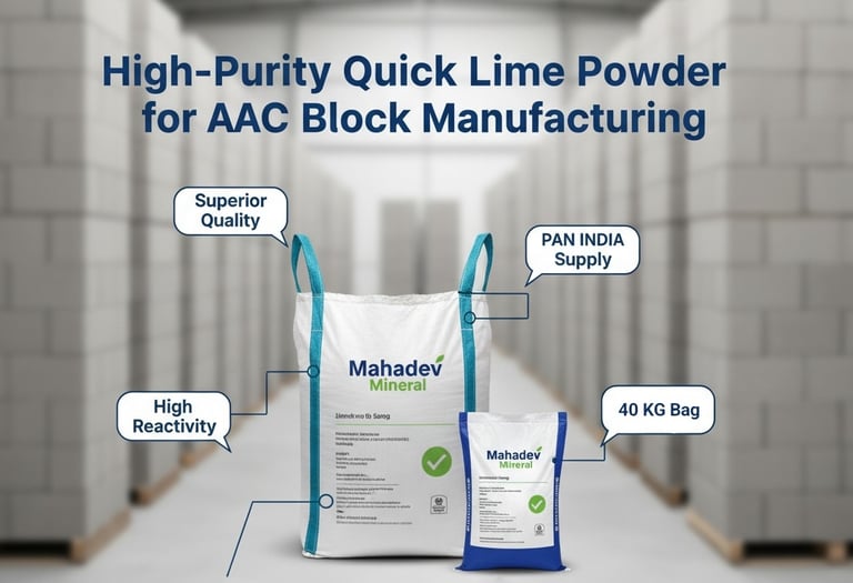 quick lime powder aac