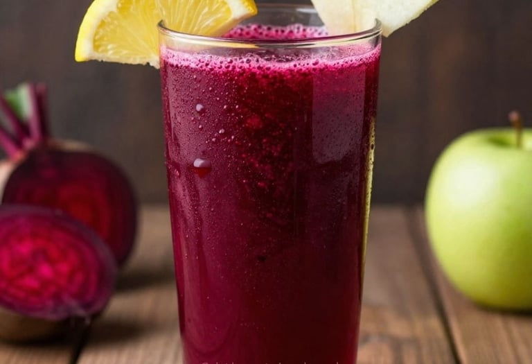 Suco beterraba limão: bebida vermelha sangue terroso raízes instintos primais aterramento poder purificação