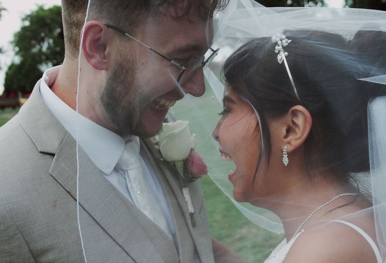 Romantic couple portrait at a Toronto wedding captured with editorial photography style