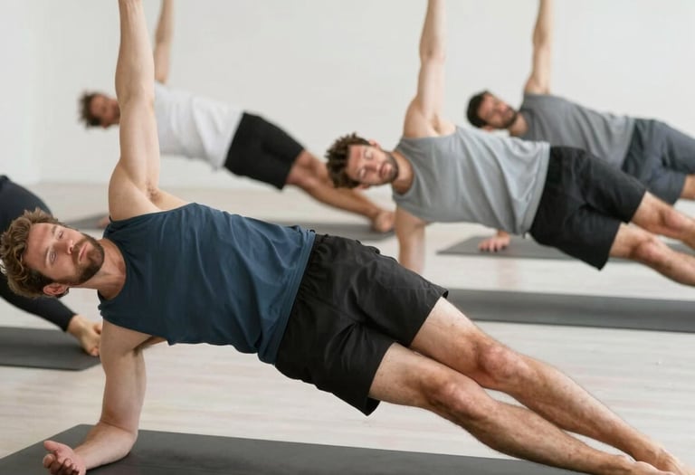 Three women doing bridge pose yoga