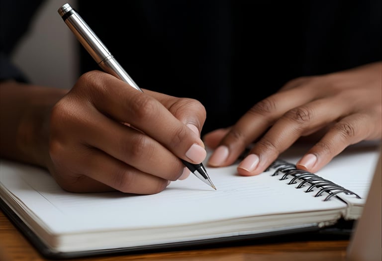 woman writing