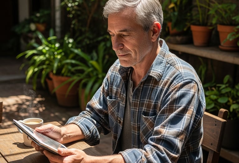 Adulto realizando una cursada online desde en la UTN Avellaneda