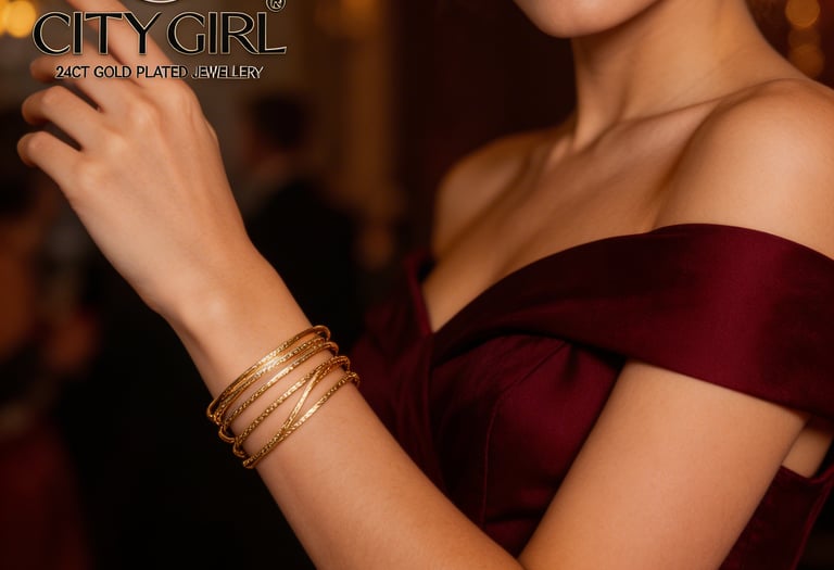 gold covering bangles - City Girl Jewellery - daily wear gold bangles