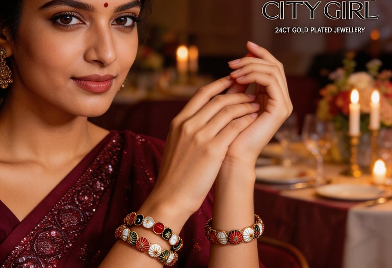 gold covering bangles- City Girl Jewellery - designer bangles - fashion jewellery 