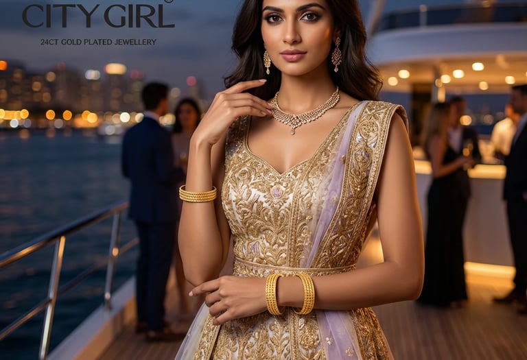 Premium gold-plated jewellery collection by City Girl Jewellery — affordable luxury jewellery brand 