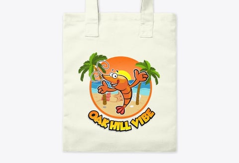 a cartoon character is holding a drink and a bag