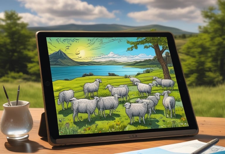 Close-up of a beautifully designed PDF bundle cover featuring calligraphy of Psalm verses in gold and white