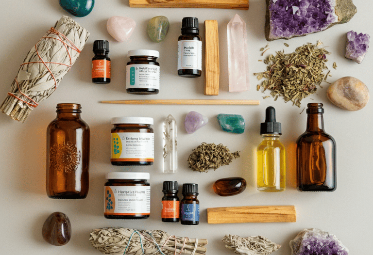 crystals sage palo santo herbs tinctures grow my soul GMS