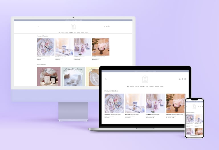 January Studio Chandler - E-commerce candle website