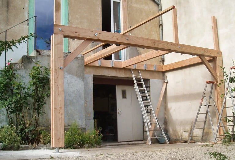 Construction d'une terrasse en bois