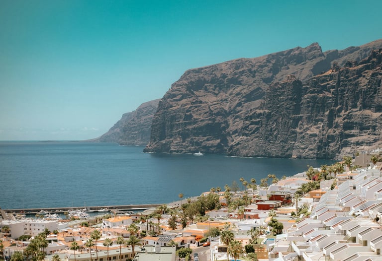 Los Gigantes Tenerife Canary Islands volcanic landscape for a cuisine destination