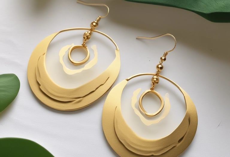 Layered gold necklace set with pendants resting elegantly on a white background