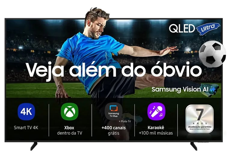 Samsung Vision AI QLED 4K (Série Q7F) — Inteligência Artificial, Cores e Brilho
