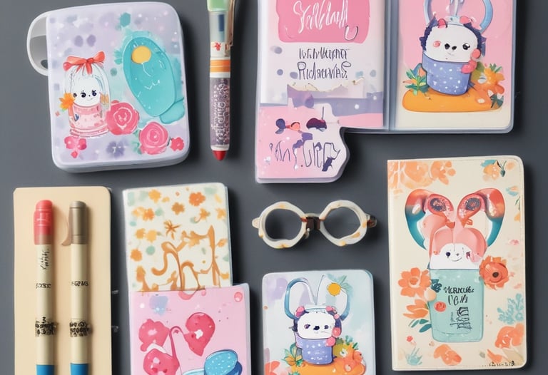 Stylish accessories showcasing vibrant designs.