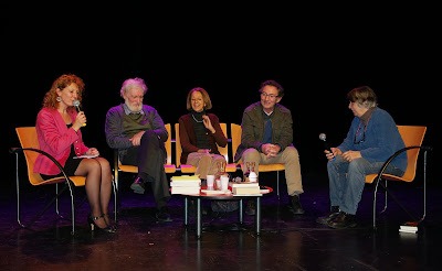 Sophie Stern, G-O. Châteaureynaud, M. Gazier, JM Blas de Roblès, écrivains, ,Martine Delort éditrice