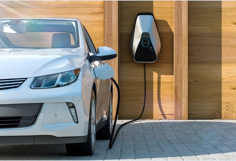 Cargador de vehiculo electrico instalado en casa