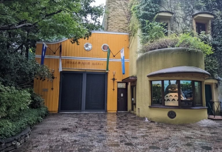 Giant Totoro at the Ghibli Museum reception ticket booth.
