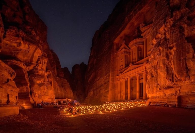Petra by night, una de las experiencias más bonitas en Jordania dentro de Exclusive Jordan