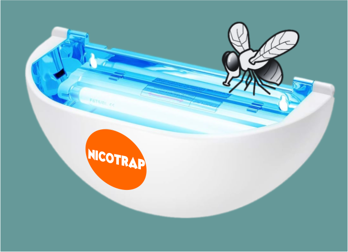 fluorescentes uva para captura de moscas en la industria alimentaria