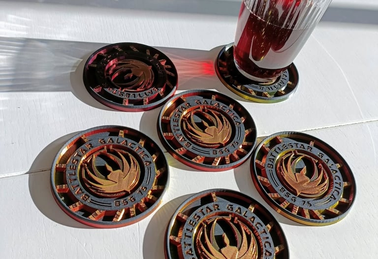 battlestar galactica cup coaster