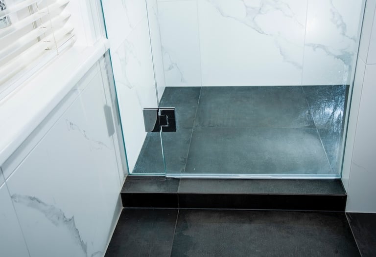 Custom glass showers