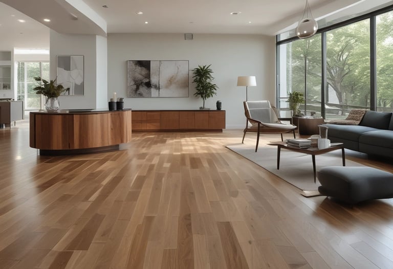 Satisfied Katy family enjoying beautiful new hardwood floors from Next Floors LLC