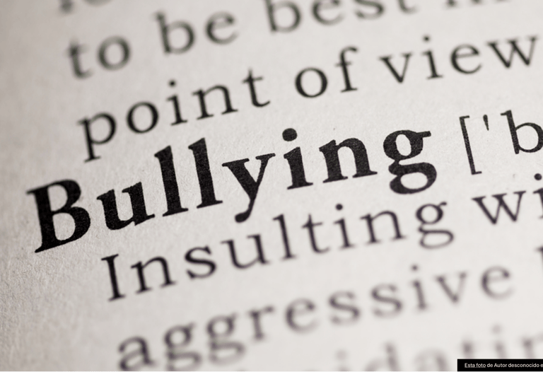 imagen de texto con la palabra Bullying