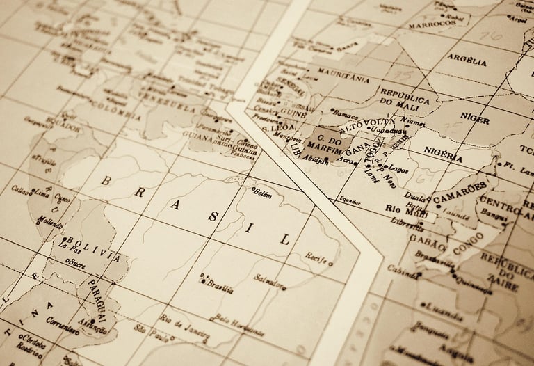 imagem de um mapa do mudo mostrando o país Brasil. brasil
